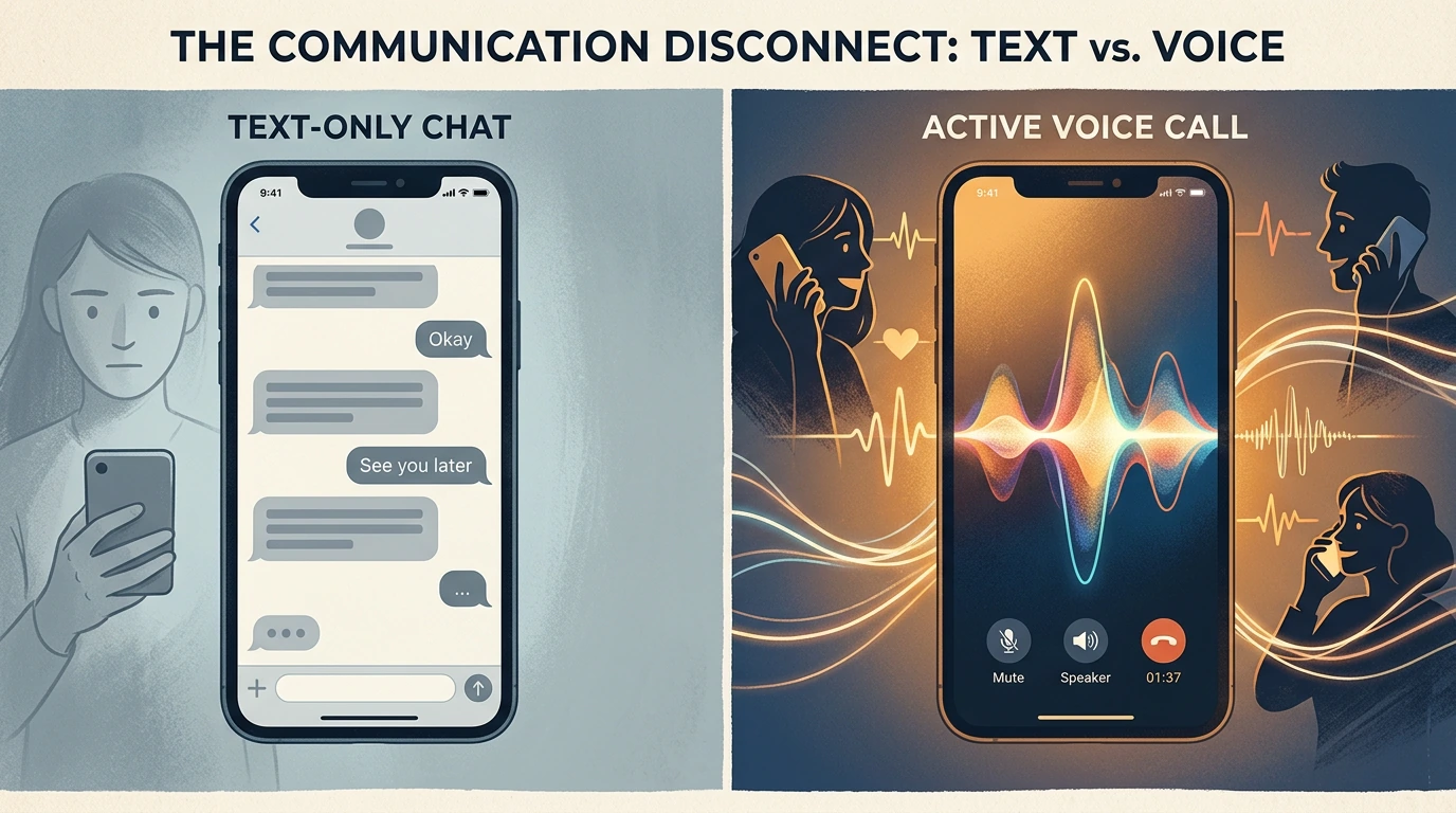 Voice dirty talk versus text only chat comparison