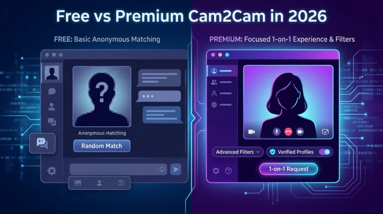 Free vs premium cam2cam in 2026 featured image