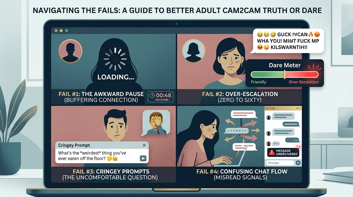 Common fails in truth or dare cam2cam games